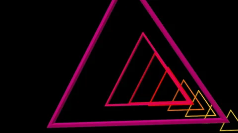 Triangle colorful tunnel Stock Footage 32402304