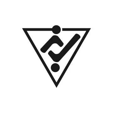 Triangle Commitment Teamwork Together Black Logo Stock Illustration