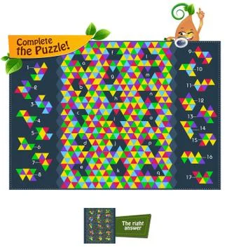 Triangle complete the puzzle Stock Illustration