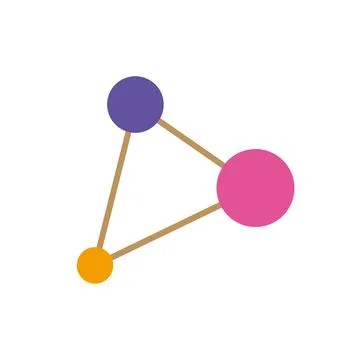 Triangle connection molecul Illustrazione stock