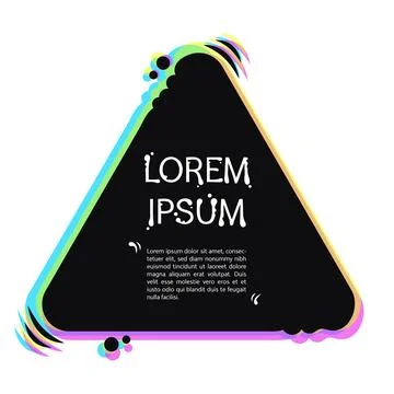 Triangle Copy Space with Holographic Effect Illustrazione stock