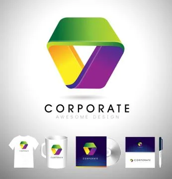 Triangle Corporate Logo. Triangle Icon Vector Stock Illustration