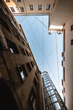 Triangle courtyard Stock Photos