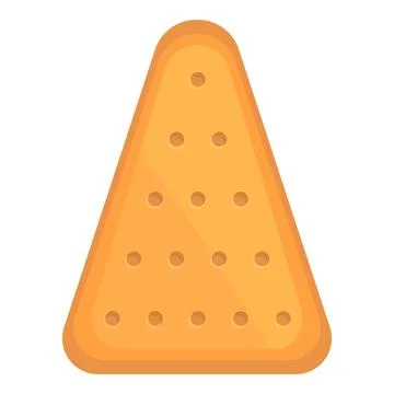 Triangle cracker icon cartoon vector. Cookie food Stock Illustration