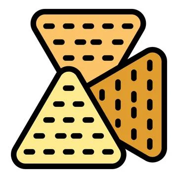 Triangle cracker icon vector flat イラスト素材