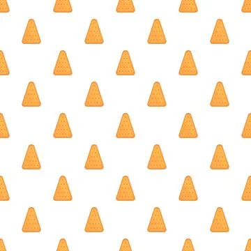 Triangle cracker pattern creating a repeating food background Stock Illustration