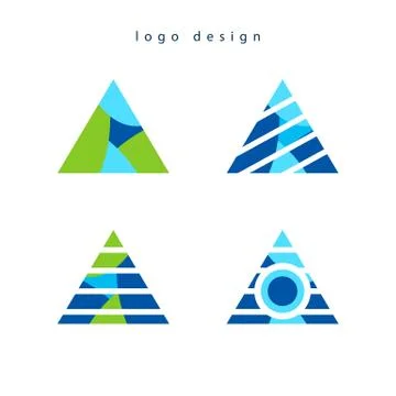Triangle creative logo design Stock Illustration