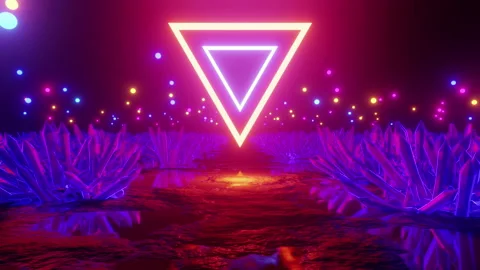 Triangle Crystal Landscape Background Video stock 150511921