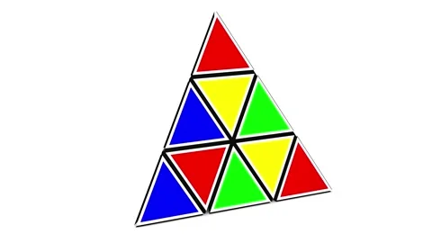 Triangle cube rotating animation Stock Footage 317255365