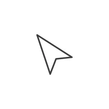 Triangle cursor click icon symbol. Premium quality isolated pointer element in Illustrazione stock