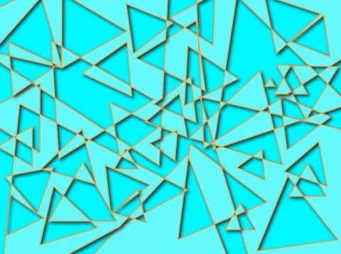 Triangle Cutouts Blue Orange Stock Illustration