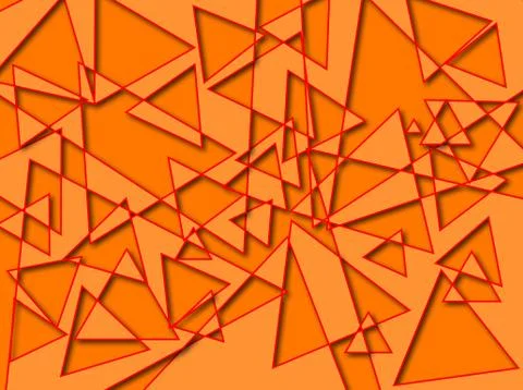 Triangle Cutouts Orange Red Stock Illustration