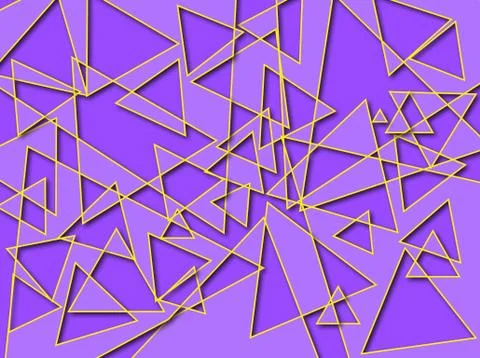Triangle Cutouts Purple Yellow Stock Illustration