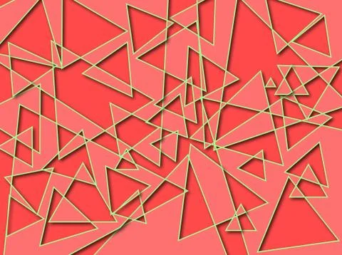 Triangle Cutouts Red Green Stock Illustration