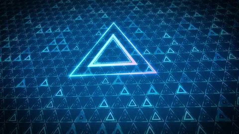 Triangle design of future technology digital geometric abstract background co Stock Footage 135295628