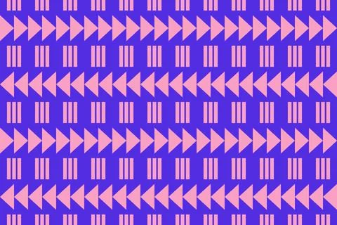 Triangle Design Pink Geometric Pattern Background Stock Illustration