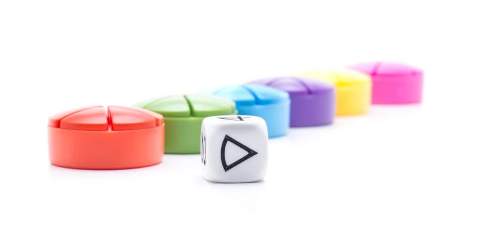Triangle dice Stock Photos