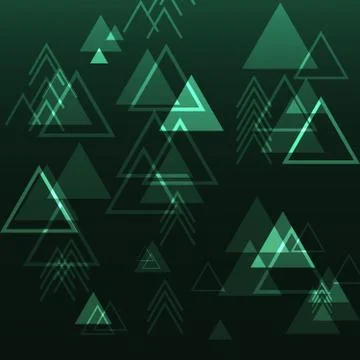 Triangle digital technology futuristic speed play button geometric background Stock Illustration