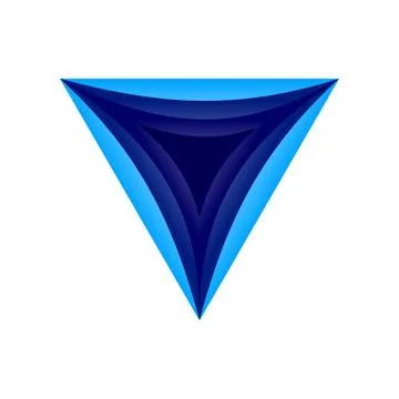 Triangle Dimensional Hole Symbol Logo Design Stock Illustration
