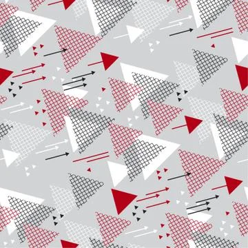 Triangle direction geometric seamless pattern Illustrazione stock