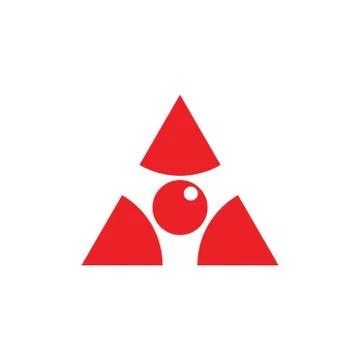 Triangle dots geometric logo vector Illustrazione stock