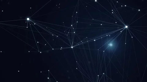Triangle dots glowing abstract plexus network connection background Stock Footage 347269514