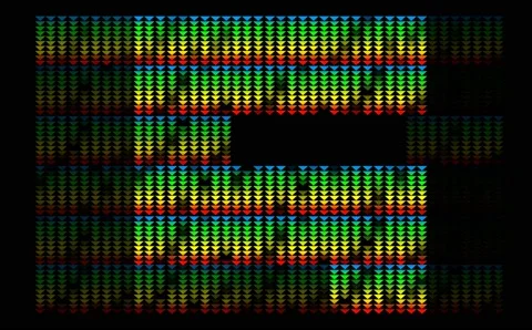 Triangle down small group pattern theme techno dance blink faded all Video stock 139806184