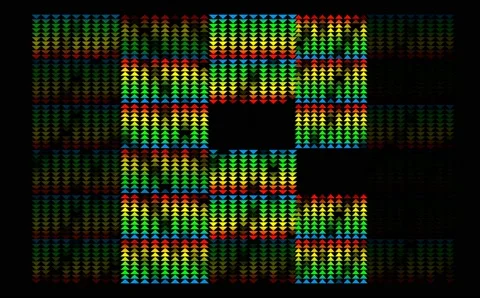 Triangle down small group pattern theme techno dance revese blink faded all  Video stock 139807042