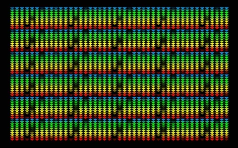 Triangle down small group pattern and four color slow faded all in the line  Stock Footage 139809139