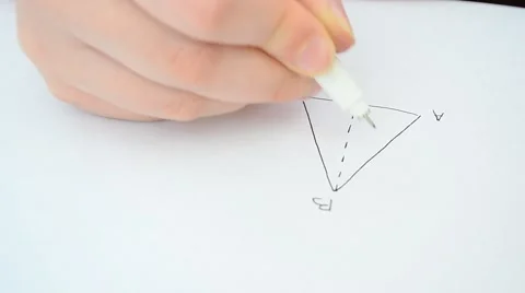 Triangle drawing, geometry Stock Footage 49416004