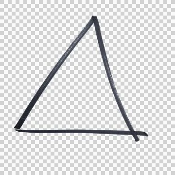 A triangle drawn with black marker Illustrazione stock