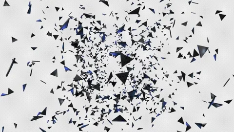 Triangle Explosion. Burst of Triangles. Alpha Channel Video stock 293946259