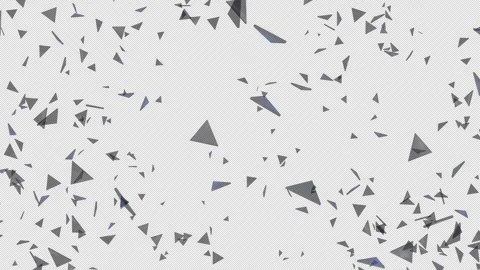 Triangle Explosion. Burst of Triangles. Triangle Particle Blast. Alpha Channel Stock Footage 288425645