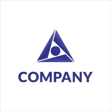 Triangle Eye Illustration. Three Angle Logo Design Concept 库存插图