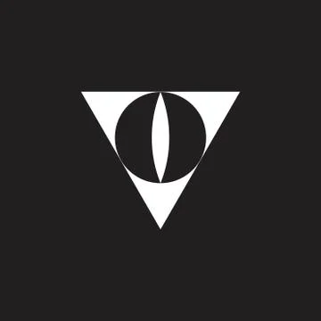 Triangle eye simple geometric logo vector Stock Illustration