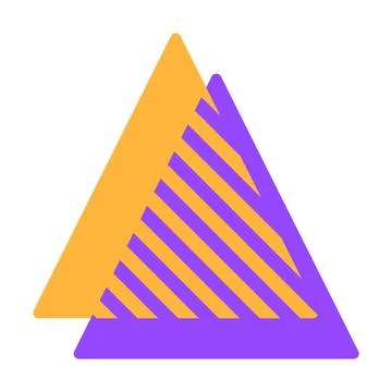 Triangle figures purple and orange brochure element design Stock Illustration