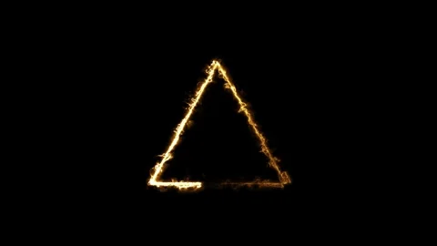 Triangle fire frame isolated on black Beautiful images for your designs! Stock Footage 297618116