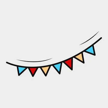 Triangle Flag Doodle Stock Illustration