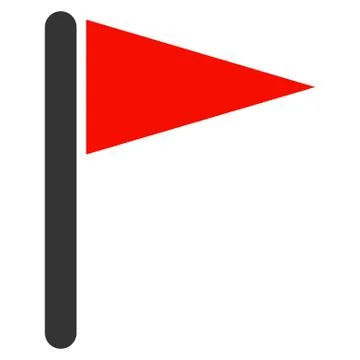 Triangle Flag Flat Vector Icon Stock Illustration