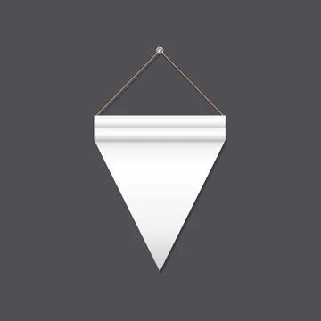 Triangle flag on gray Illustrazione stock