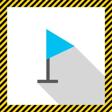 Triangle flag icon 스톡 일러스트