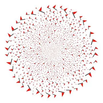 Triangle Flag Spiral Cluster Illustrazione stock