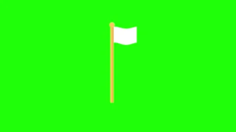 Triangle flag, square flag, waving flag, animated flag, corner flag, golf f.. Stock Footage 313569901
