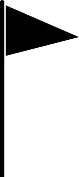 Triangle Flag waving sign, Triangle Black flags icon, sports presentation s.. Stock Illustration