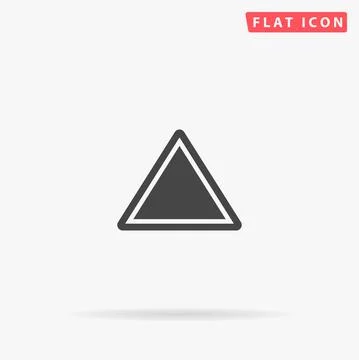Triangle flat vector icon Stock Illustration