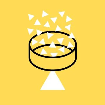 Triangle flour icon Stock Illustration