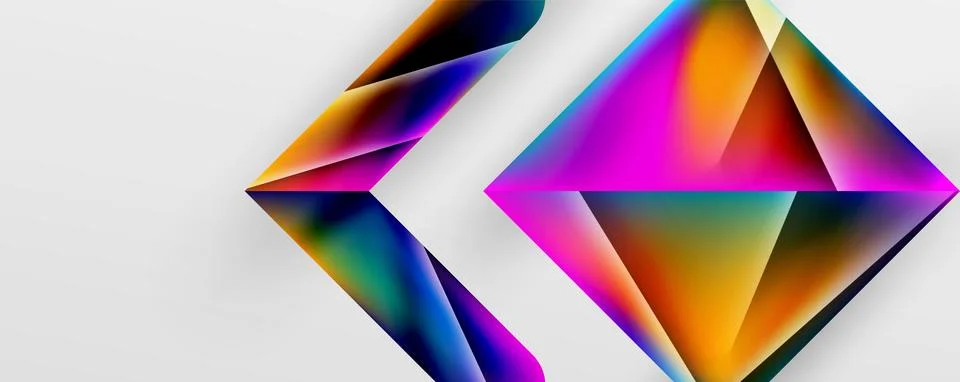Triangle fluid color gradient abstract background. Vector Illustration For Illustrazione stock
