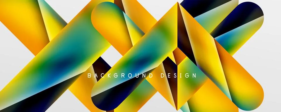 Triangle fluid color gradient abstract background. Vector Illustration For Illustrazione stock