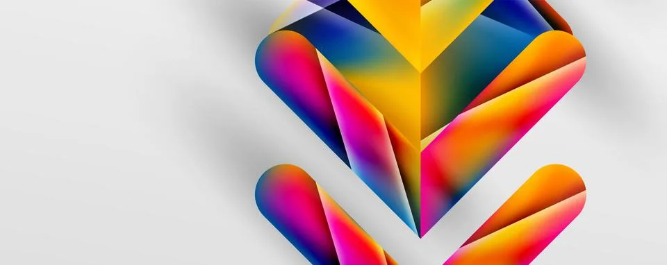 Triangle fluid color gradient abstract background. Vector Illustration For Illustrazione stock