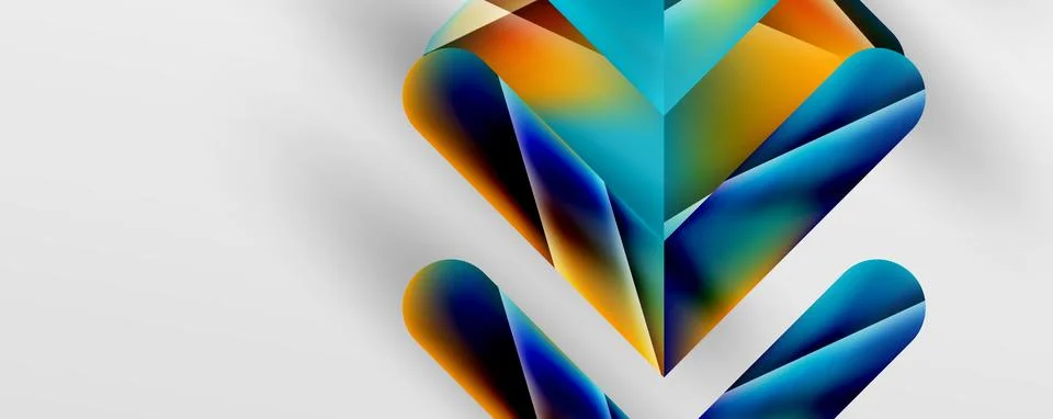 Triangle fluid color gradient abstract background. Vector Illustration For イラスト素材